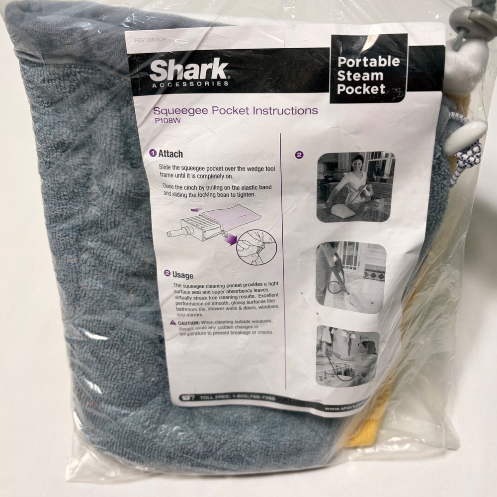 Shark Portable Steam Pocket Squeegee Pocket P108W for Wedge Tool New Unopened